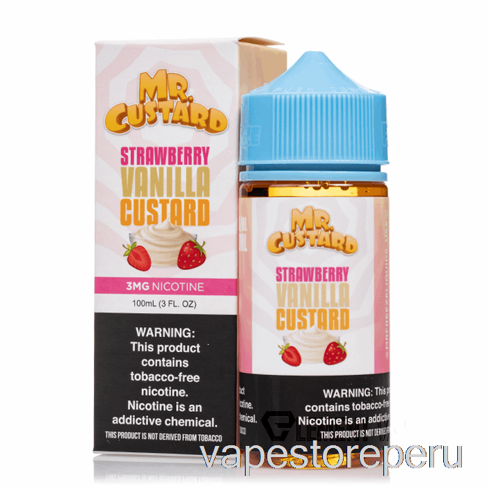 Vape Recargable Natillas De Vainilla Y Fresa - Mr Custard - 100ml 0mg